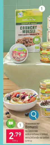 ALDI Golden bridge bio® Biomuesli aanbieding