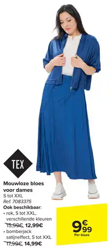 Carrefour Mouwloze bloes voor dames aanbieding