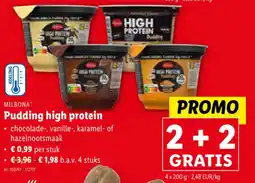 Lidl Milbona pudding high protein aanbieding