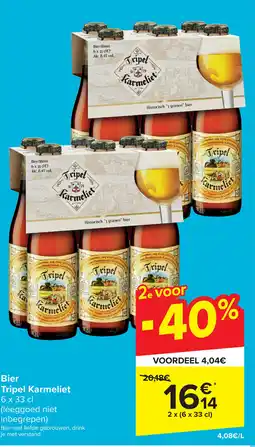 Carrefour Bier tripel karmeliet aanbieding