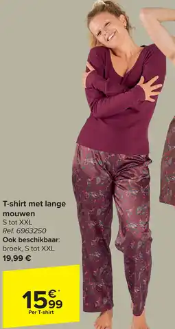 Carrefour T-shirt met lange mouwen aanbieding