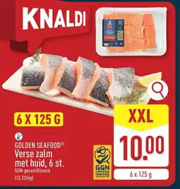 ALDI GOLDEN SEAFOOD Verse zalm met huid, 6 st. aanbieding