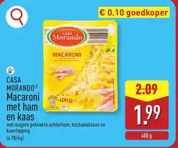 ALDI CASA MORANDO Macaroni met ham en kaas aanbieding