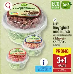 ALDI Bio Bioyoghurt met muesli aanbieding