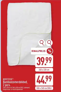 ALDI Noviasserv bamboezomerdekbed xxl 2 pers. aanbieding