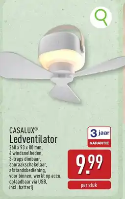 ALDI Casalux ledventilator aanbieding