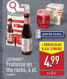 ALDI Fruitesse on the rocks, 4 st. aanbieding