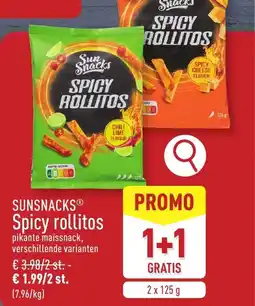 ALDI Sunsnacks spicy rollitos aanbieding