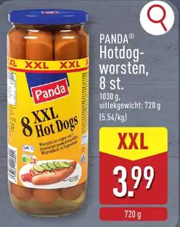 ALDI Panda hotdogworsten, 8 st. aanbieding