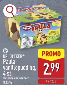 ALDI Dr. oetker paula- vanillepudding , 4 st. aanbieding