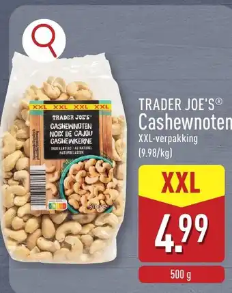 ALDI Trader joe's cashewnoten aanbieding