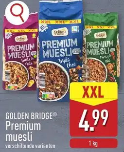 ALDI Golden bridge premium muesli aanbieding