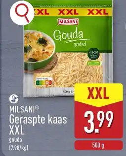 ALDI Milsani geraspte kaas XXL aanbieding