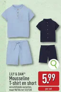 ALDI LILY & DAN Mousseline T-shirt en short aanbieding