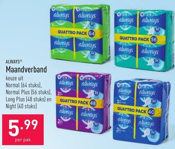 ALDI Always Maandverband aanbieding