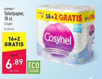 ALDI Cosynel Toiletpapier, 18 st. aanbieding