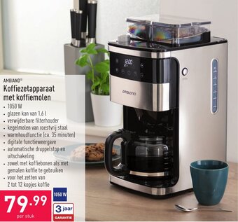 Ambiano Koffiezetapparaat met koffiemolen