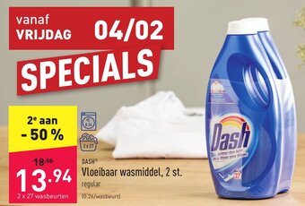 ALDI Dash Vloeibaar wasmiddel, 2 st. aanbieding