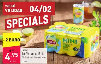 ALDI Lipton Ice Tea zero, 12 st. aanbieding