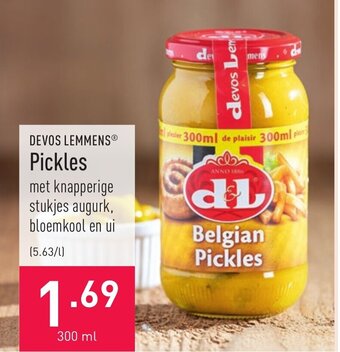 ALDI Devos lemmens Pickles 300ml aanbieding