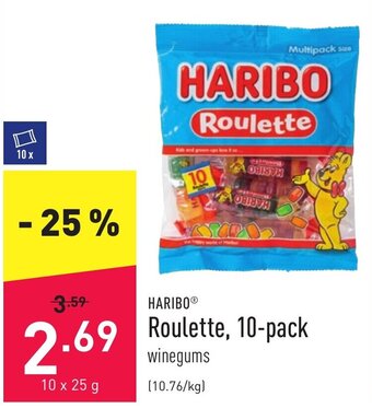 ALDI Haribo Roulette, 10-pack aanbieding