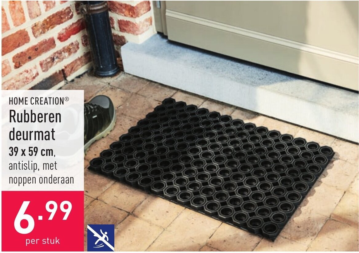 Home creation Rubberen deurmat promotie bij ALDI