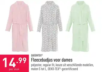 ALDI Queentex Fleecebadjas voor dames aanbieding