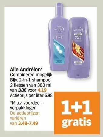 Albert Heijn 2-in-1 shampoo aanbieding