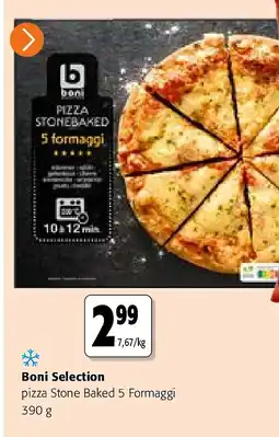 Colruyt Boni Selection pizza Stone Baked 5 Formaggi 390 g aanbieding