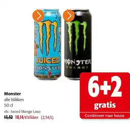 Colruyt Monster alle blikken 50 cl aanbieding