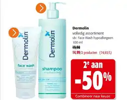 Colruyt Dermolin volledig assortiment aanbieding