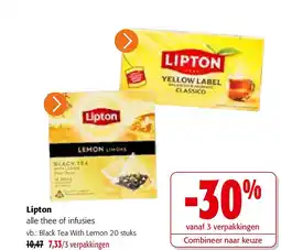 Colruyt Lipton alle thee of infusies aanbieding