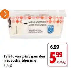 Colruyt Salade van grijze garnalen met yoghurtdressing 150 g aanbieding