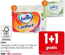 Colruyt Lotus toiletpapier Confort 2 lagen 12 rollen aanbieding