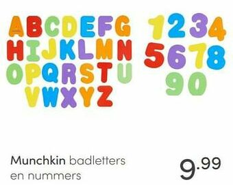 Baby & Tiener Munchkin badletters en nummers aanbieding