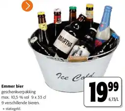 Colruyt Emmer bier geschenkverpakking max. 10,5 % vol 9 x 33 cl aanbieding
