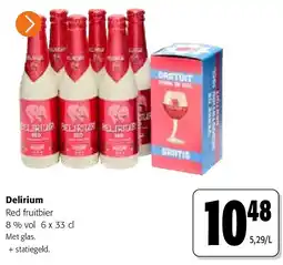 Colruyt Delirium Red fruitbier 8 % vol 6 x 33 cl aanbieding