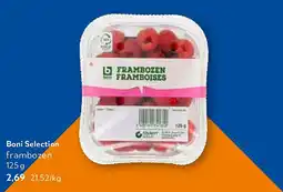 OKay Boni Selection frambozen 125 g aanbieding