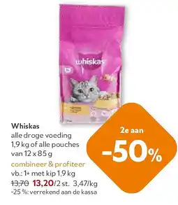 OKay Whiskas 1+ met kip 1,9 kg aanbieding