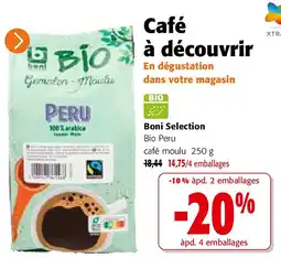 Colruyt Boni Selection Bio Peru café moulu 250 g aanbieding