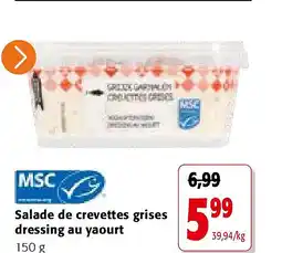Colruyt Salade de crevettes grises dressing au yaourt aanbieding