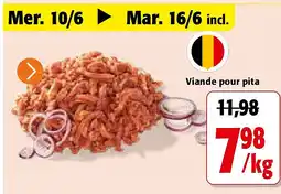 Colruyt Viande pour pita aanbieding