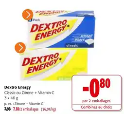 Colruyt Dextro Energy Zitrone + Vitamin C aanbieding