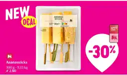 Delhaize Ananassticks aanbieding