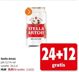 Colruyt Stella Artois pils 5,2 % vol canette 35,5 cl aanbieding