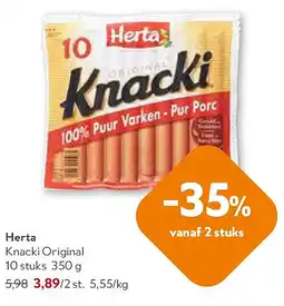 OKay Herta Knacki Original 10 stuks 350 g aanbieding