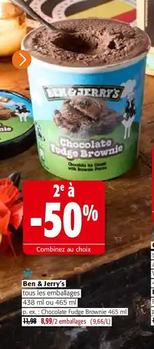 Colruyt Ben & Jerry’s Chocolate Fudge Brownie 465 ml aanbieding