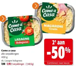Colruyt Come a casa alle verpakkingen 400 g aanbieding