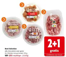 Colruyt Boni Selection alle charcuterie voor apero aanbieding