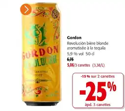 Colruyt Gordon Revolución bière blonde aromatisée à la tequila 5,9 % vol 50 cl aanbieding